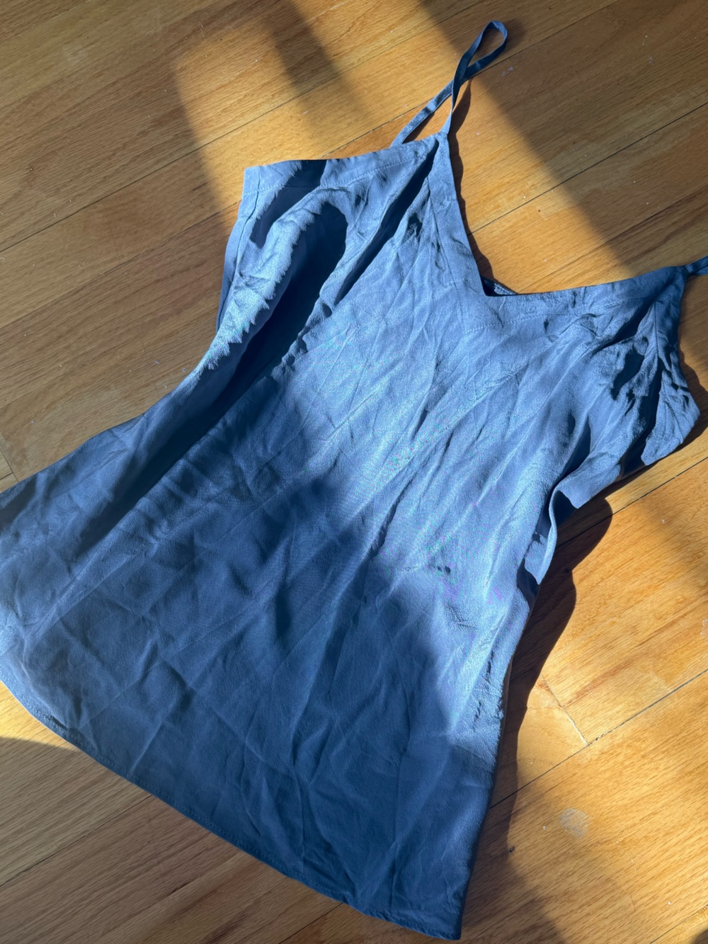 Ann Taylor Gray-Blur Silk Tank Top